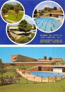 2~4X6 Postcards  Nazareth, Israel  CONVALESCENT HOME OF MIVTAHIM & Pool View