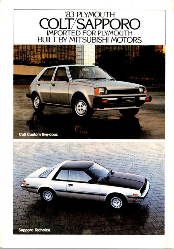 1983 Plymouth Colt & Sapporo