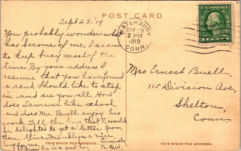 Postcard Post Office in Waterbury, Connecticut