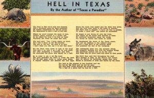 Texas Poem Hell In Texas By The Author Of Texas A Paradise Curteich