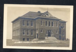 RPPC THOMAS COUNTY HIGH SCHOOL BUILDING VINTAGE REAL PHOTO POSTCARD