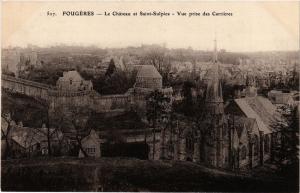 CPA FOUGERES - Le Chateau et St-Sulpice - Vue prise des Carrieres (298220)