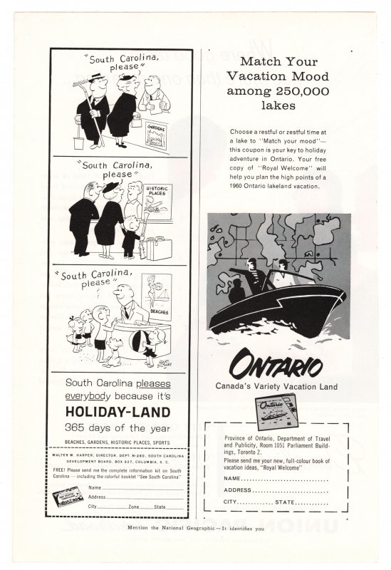 Union Pacific Railroad - 1960's Vintage Ad (Dome Dining Cars)