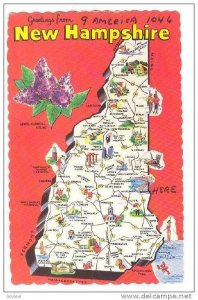 Greetings from New Hampshire,  PU-1979 ; map
