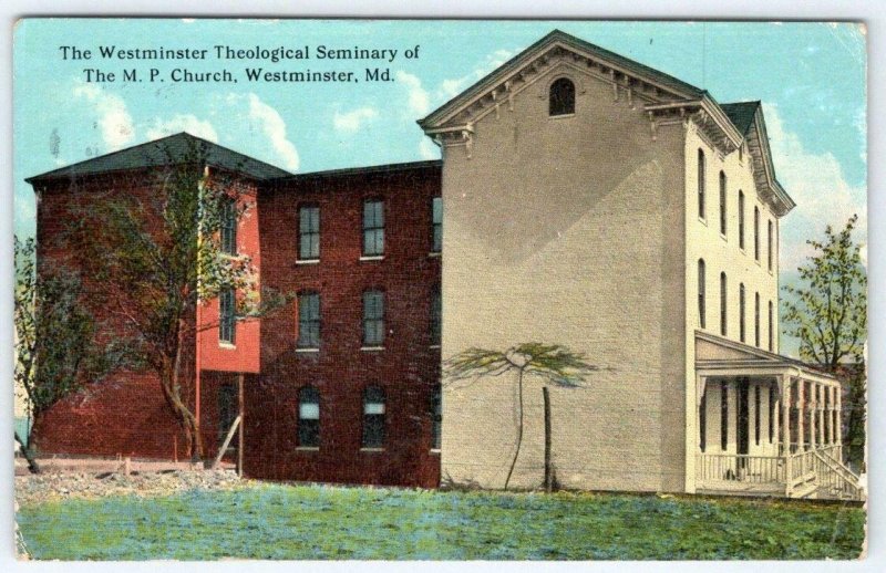 1912 WESTMINSTER MARYLAND*MD*THEOLOGICAL SEMINARY OF THE MP CHURCH*POSTCARD 