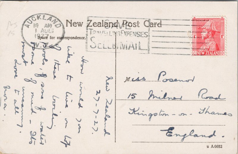 Whakarewarewa NZ New Zealand c1927 Postcard E69