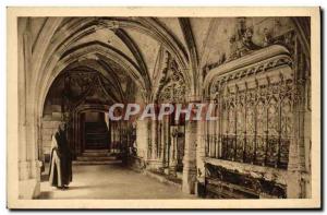 Postcard Abbey Of Saint Wandrille The sink and the door of the refectory