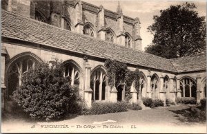 Vtg England UK Winchester College The Cloisters 1910s Old View Postcard