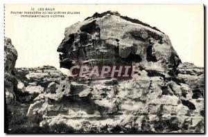Old Postcard Les Baux Rocks Monolith Priests or Druids sacrificed their victims