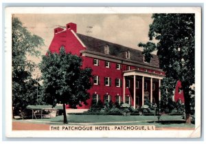 1949 The Patchogue Hotel Exterior Scene Long Island New York NY Posted Postcard