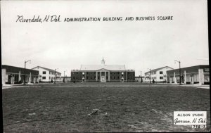 Riverdale ND Business Square Real Photo Postcard