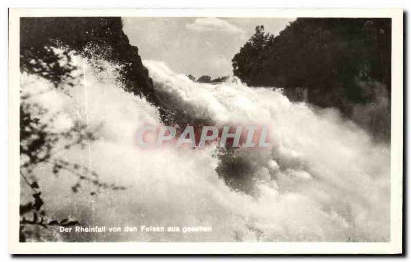 Postcard Old Der Rheinfall Von Den Felsen Aus Gesehen