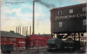 Loading Pennsylvania Bituminous Coal At Mines Vintage Postcard C228