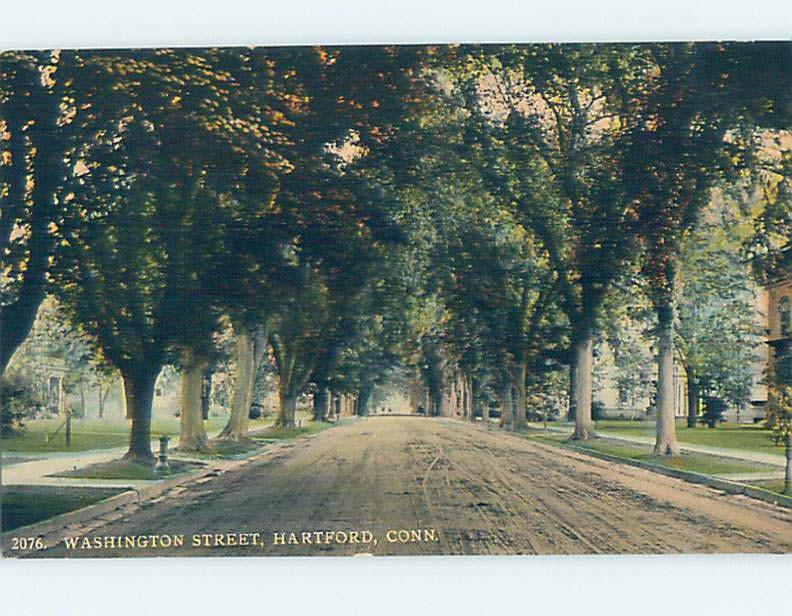 Unused Divided-Back STREET SCENE Hartford Connecticut CT F0874