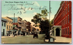 Niagara Falls New York~Main Street~New England Hotel~Restaurant~Grand Trunk~1912
