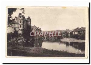 Espalion Old Postcard L & # 39ancien courthouse and the banks of the batch