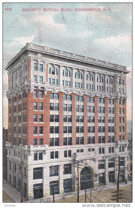 BINGHAMTON, New York, PU-1910; Security Mutual Building