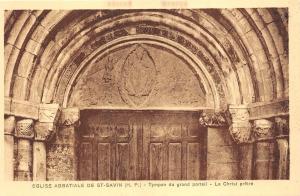 BR29852 Eglise abbatia;e de St Savin tympan du grand portal france