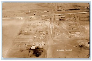 Weskan Kansas KS Postcard RPPC Photo Aerial View Arvada CO 1940 Posted Vintage