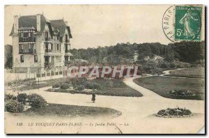 Old Postcard Le Touquet Paris Plage The Public Garden