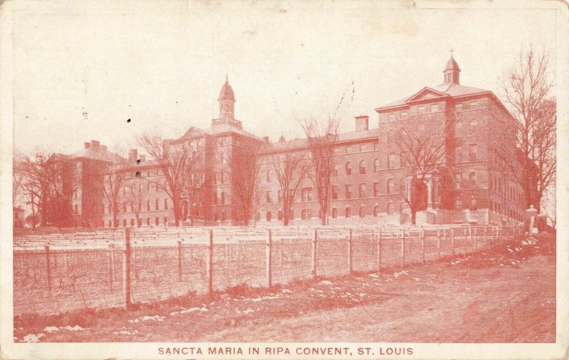 Postcard Sancta Maria Ripa Convent St Louis Missouri