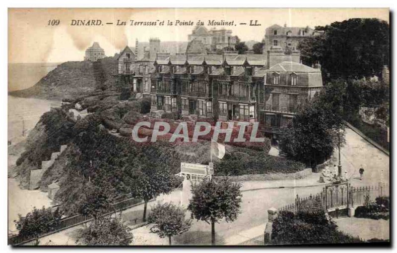 Old Postcard Dinard Les Terrasses and Pointe du Reel