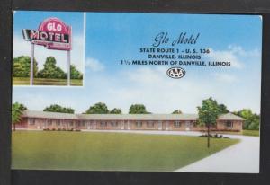 Glo Motel,Danville,IL Postcard 