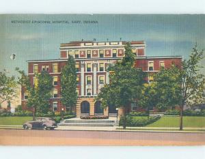 Damaged By Punch Holes Linen METHODIST EPISCOPAL HOSPITAL Gary Indiana IN d5823