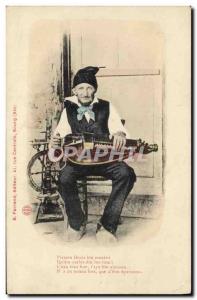 Old Postcard Folklore Vielleur
