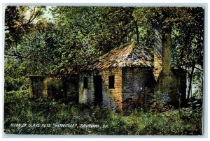 c1905 Ruins Slave Huts Hermitage Exterior Savannah Georgia GA Vintage Postcard