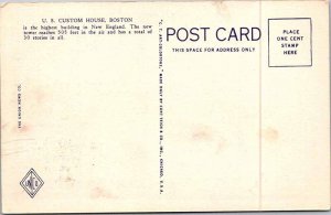 Postcard TOWER SCENE Boston Massachusetts MA AM7848