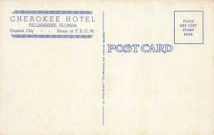 TALLAHASSEE FLORIDA~HOTEL CHEROKEE~1920s POSTCARD