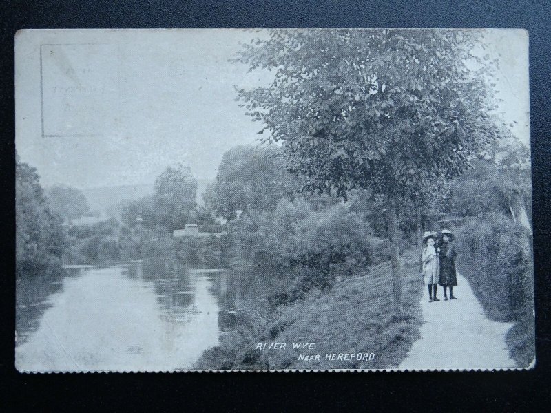 Herefordshire x 2 THE WYE BRIDGE & RIVER WYE c1905 Postcard