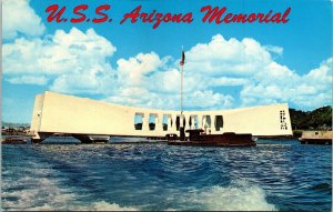 USS Arizona Memorial Battleship Postcard VTG UNP Nani Li’i Vintage Unused 