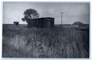 c1960's Oran Iowa IA Vintage Railroad Train Depot Station RPPC Photo Postcard