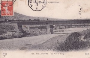 Vic Le Comte Pont De Longues Old French Postcard