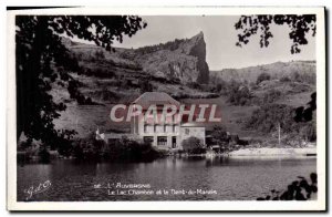 Old Postcard # L & 39Auvergne Lake Chambon and the Dent du Marais