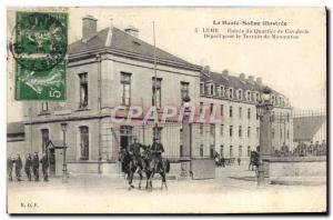 Old Postcard Lure Entree Du Quartier Cavalry Departure for the operating trai...