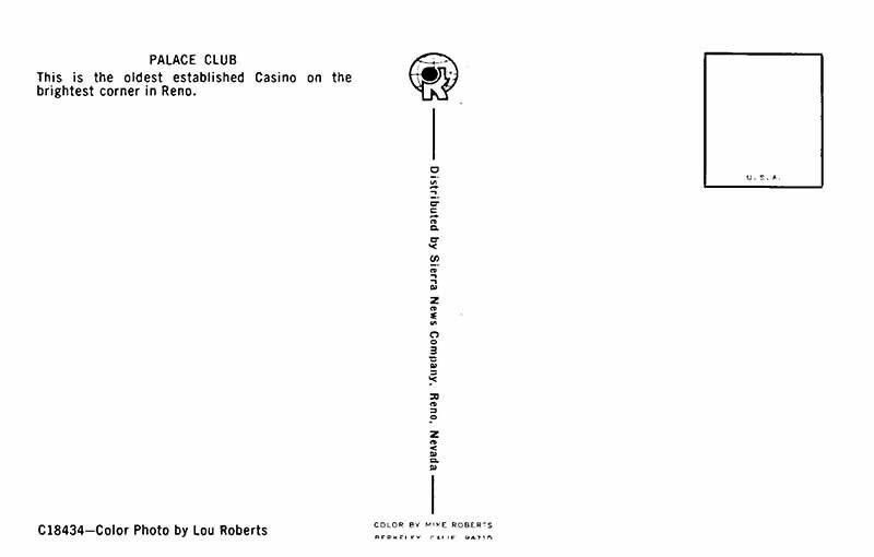 Postcard SHOPS SCENE Reno Nevada NV AS5442