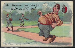 Early Baseball Postcard, Used in 1911, New York, N.Y. Cancel