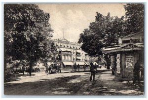 c1910 Party At The Entrance To The Kurgarten Baden-Baden Germany Postcard