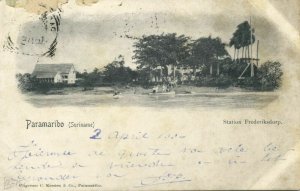 suriname, PARAMARIBO, Station Frederiksdorp (1905) Stamp Cancel