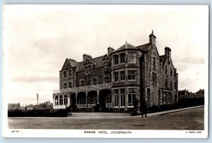 Moray Scotland Postcard Marine Hotel Lossiemouth c1920's Tuck Art RPPC Photo