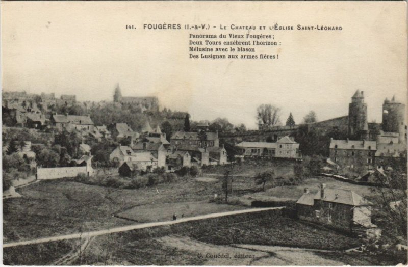 CPA Fougeres le Chateau et Eglise St Leonard (1237668)