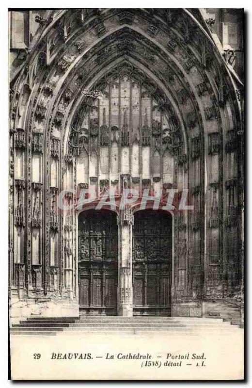 CPA Beauvais La Cathedrale Portail Sud 