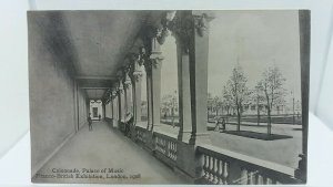Antique Postcard Collonade Palace  Music Franco British Exhibition London 1908