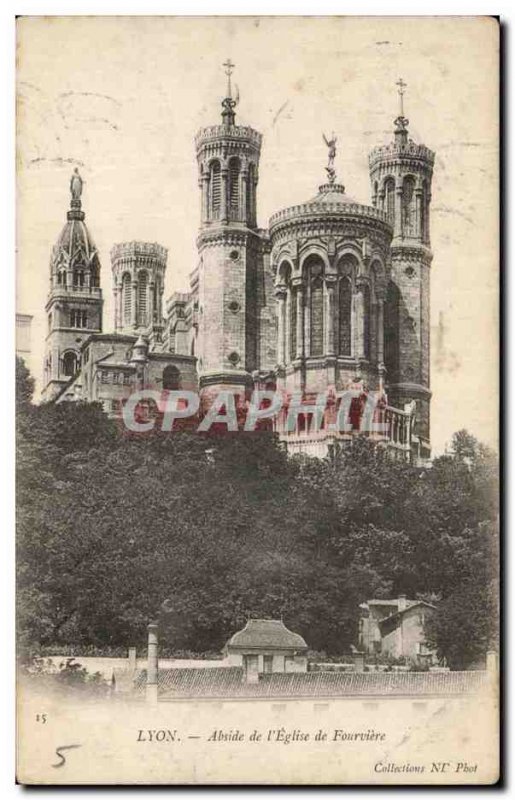 Old Postcard Lyon Apse of the & # 39Eglise Fourviere