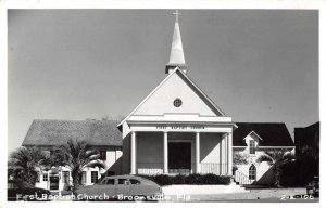 Brooksville Florida First Baptist Church Real Photo Vintage Postcard AA6921