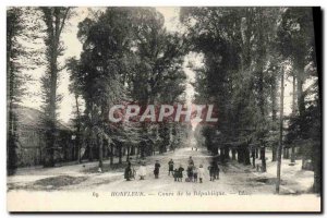 Postcard Honfleur Old Course of the Republic Children