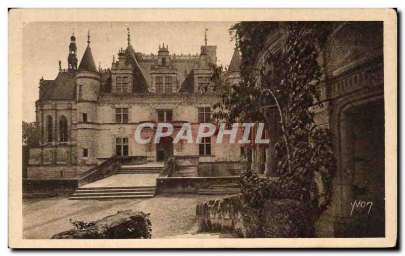 Old Postcard Chateau de Chenonceau Wing Thomas Bohier and detail of the Tower...